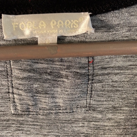 Fun gray and black patchwork dress with pockets - Picture 4 of 5